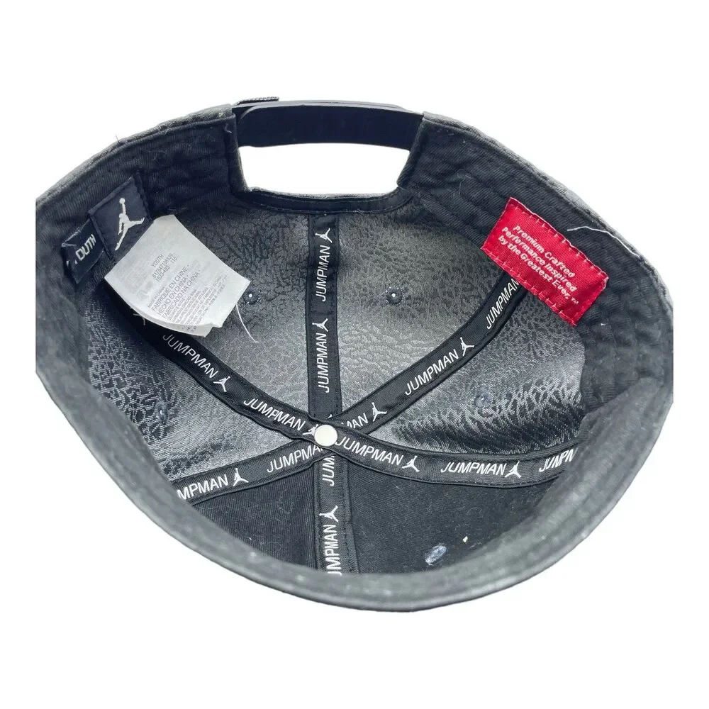 Air Jordan Metal Black Jumpman Hat Snapback Cap Youth